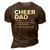 Funny Cheer Dad Definition Best Dad Ever Cheerleading 3D Print Casual Tshirt Brown