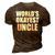 Funny Worlds Okayest Uncle For Men Great Gift Gift For Mens 3D Print Casual Tshirt Brown