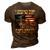 I Stand For The Flag And Kneel For The Cross Military 3D Print Casual Tshirt Brown