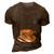 Latte Dad Gift For Mens 3D Print Casual Tshirt Brown