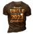 Proud Uncle Of A Class Of 2023 Graduate Senior 23 Gift For Mens 3D Print Casual Tshirt Brown