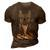 The Dogfather French Bulldog Dad Frenchie Papa Gift Funny 3D Print Casual Tshirt Brown