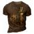The Rodfather Funny Fishing Dad 3D Print Casual Tshirt Brown