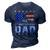 All American Dad 4Th Of July Usa America Flag Sunglasses 3D Print Casual Tshirt Navy Blue