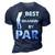 Fathers Day Best Grandpa By Par Funny Golf Gift Gift For Mens 3D Print Casual Tshirt Navy Blue
