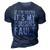 If Im Drunk Its My Cousins Fault Funny Uncle Gift Drinking 3D Print Casual Tshirt Navy Blue