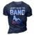 Just Here To Bang Funny Fireworks 4Th Of July Dad Bod Father 3D Print Casual Tshirt Navy Blue