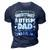Never Underestimate An Autism Dad Autism Awareness Gift For Mens 3D Print Casual Tshirt Navy Blue