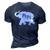 Papa Africa Elephant Father Matching For Dad Gift For Mens 3D Print Casual Tshirt Navy Blue