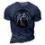 Pitbull Dad Viking Nordic Vikings Pit Bul Warrior Themed 3D Print Casual Tshirt Navy Blue