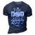 Proud Dad Of A Baseball Senior 2023 Funny Baseball Dad 3D Print Casual Tshirt Navy Blue