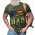 All American Dad 4Th Of July Usa America Flag Sunglasses 3D Print Casual Tshirt Army Green