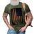 American Bear Hunter Patriotic For Dad Fathers Day Gift For Mens 3D Print Casual Tshirt Army Green