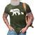 Daddy Bear With 1 One Cub Dad Father Papa Gift 3D Print Casual Tshirt Army Green