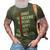 Funny Handsome Strong Happy Clever Dad Fathers Day Men 3D Print Casual Tshirt Army Green