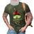 Grandpa Gnomies Red Plaid Matching Family Christma Funny 3D Print Casual Tshirt Army Green