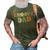 Groovy Dad Retro Leopard Colorful Flowers Design 3D Print Casual Tshirt Army Green