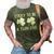 Lucky To Be A Twin Dad St Patricks Day 3D Print Casual Tshirt Army Green