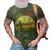 Reel Cool Pops Fishing Dad Gifts Fathers Day Fisherman 3D Print Casual Tshirt Army Green