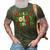 Retro Christmas Holly Jolly Vibes 3D Print Casual Tshirt Army Green