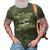 The Legend Has Retired Police Officer American Flag 3D Print Casual Tshirt Army Green