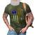 Vintage American Flag Proud To Be Us Navy Boyfriend Military 3D Print Casual Tshirt Army Green