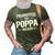 Vintage Promoted To Poppa Fathers Day New Dad Grandpa 3D Print Casual Tshirt Army Green
