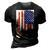 American Wolf Hunter Patriotic For Dad Fathers Day Gift For Mens 3D Print Casual Tshirt Vintage Black
