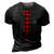 Christmas Gifts For Men Dad Family Buffalo Plaid Check Tie 3D Print Casual Tshirt Vintage Black