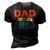 Girl Dad Outnumbered Fathers Day From Wife Daughter Vintage 3D Print Casual Tshirt Vintage Black