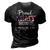 Proud Army National Guard Stepdad Us Military Gift 3D Print Casual Tshirt Vintage Black