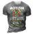 Autism Doesnt Come With Manual Dad Puzzle Awareness 3D Print Casual Tshirt Grey