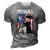 Best Pitbull Dad Ever American Flag 4Th Of July Gift For Mens 3D Print Casual Tshirt Grey