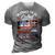 Blessed To Be Called Dad And Poppa Fathers Day America Flag Gift For Mens 3D Print Casual Tshirt Grey