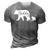 Daddy Bear With 1 One Cub Dad Father Papa Gift 3D Print Casual Tshirt Grey