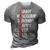 Funny Handsome Strong Happy Clever Dad Fathers Day Men 3D Print Casual Tshirt Grey