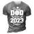 Proud Dad Of A Volleyball Senior 2023 Volleyball Dad 3D Print Casual Tshirt Grey