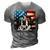 Saint Bernard Dad American Flag 4Th Of July Dog Fathers Day Gift For Mens 3D Print Casual Tshirt Grey
