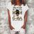 God ed Me Two Titles Mom Gma Leopard Black Woman Women's Loosen T-Shirt White