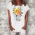 Happiness Is Being A Nonny Cute Flowers Women's Loosen T-Shirt White