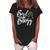 Bad & Boozy Party Drinking Bachelorette Party Matching Funny Gift For Womens Women's Loosen Crew Neck Short Sleeve T-Shirt Black