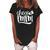 Cheer Mimi Megaphone With Heart Accent Gift For Womens Women's Loosen Crew Neck Short Sleeve T-Shirt Black