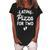 Eating Pizza For Two Funny Pregnancy Announcement New Mom Gift For Womens Women's Loosen Crew Neck Short Sleeve T-Shirt Black