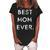 Happy Mothers Day Best Mom Ever Vintage Cute Womens Mom Women's Loosen Crew Neck Short Sleeve T-Shirt Black