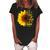 In A World Full Of Grandmas Be Bubbie Sunflower Grandma Gift For Womens Women's Loosen Crew Neck Short Sleeve T-Shirt Black