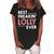 Lolly For Women Grandma Cute Best Freakin Lolly Ever Women's Loosen Crew Neck Short Sleeve T-Shirt Black