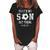 Soccer Mom Thats My Son Out There Soccer Distressed Womens Women's Loosen Crew Neck Short Sleeve T-Shirt Black