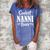 Coolest Nanni Ever Indian Grandma Mimi Heart Typo Gift Women's Loosen Crew Neck Short Sleeve T-Shirt Blue