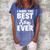 I Have The Best Son Ever Funny Dad Mom Gift Women's Loosen Crew Neck Short Sleeve T-Shirt Blue