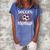 Soccer Memaw Grandma Memaw Of A Soccer Player Women's Loosen Crew Neck Short Sleeve T-Shirt Blue